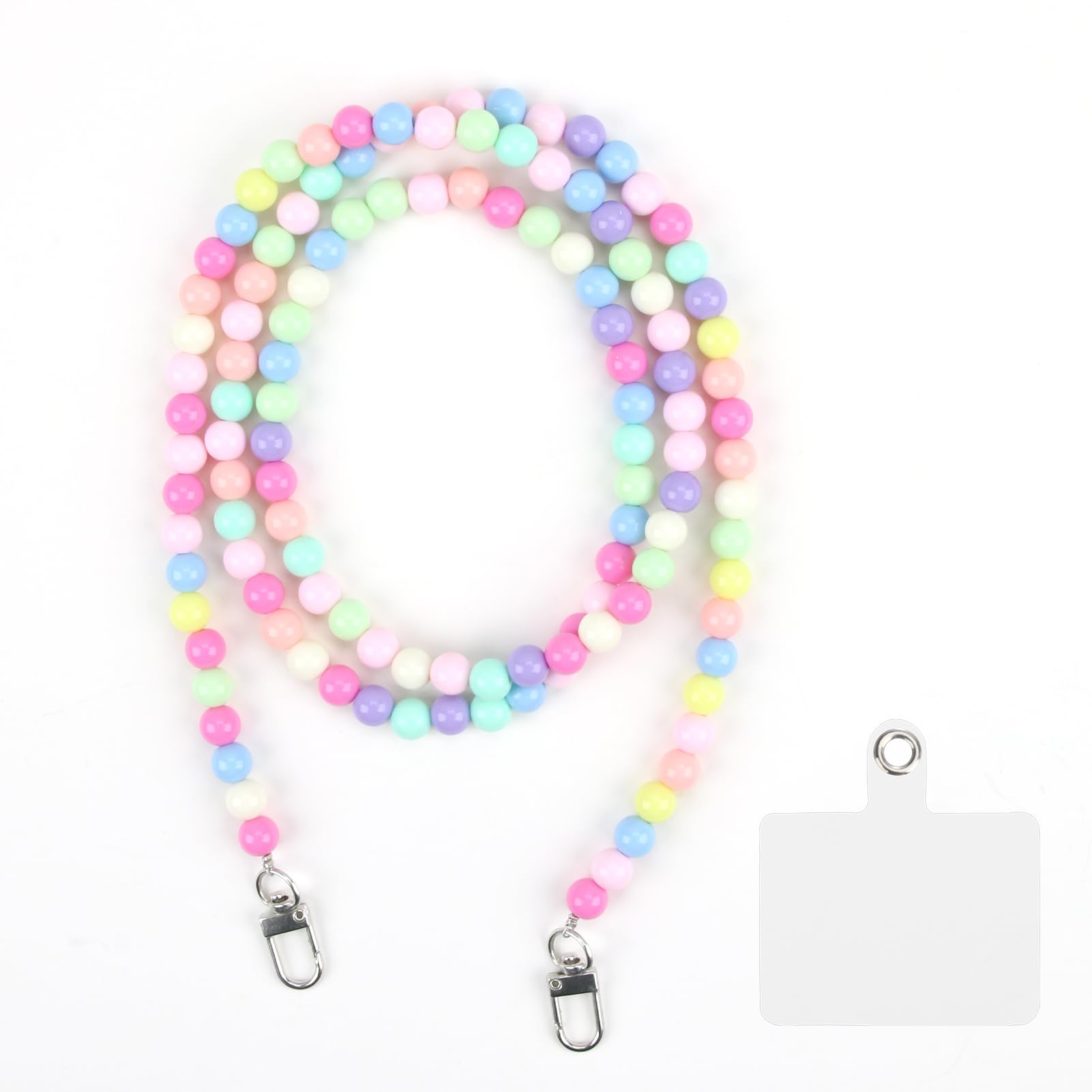 Handy-Kordel,Handykette Perlen,Handytasche zum Umhängen,Handyband zum Umhängen,Handyanhänger mit Transparent Patch,Schlüsselkette,Handy Umhängeband,Handykette Perlen zum Umhängen,Handy Zubehör Angebot bei HelloDeals