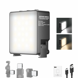 NEEWER BASICS Zweifarbiges magnetisches LED Videolicht Kompatibel mit DJI OSMO NANO ACTION 3 4 5 Pro Cage AC009 PRO Pocket 3 Zubehörhalterung, 1,5W Kunststoff Selfie Vlog Fülllicht Aufsatz CRI95+, M25 Angebot bei HelloDeals