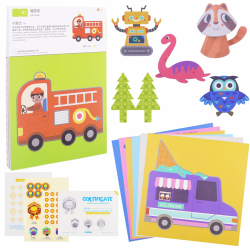 Papier Schneide Set für Kinder, Papierschnitt Set 50 Blatt Papier, Lustiges Papierschneid-Aktivitätsset, DIY Lernspielzeug ab 5 Jahren Pädagogisches Spielzeug Aufkleber+Zertifikat (Fortschrittlich) Angebot bei HelloDeals