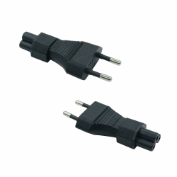 RIIEYOCA Schuko-Stecker auf IEC C5 Adapter, Europäischer CEE 7/16 auf IEC320 C5 Buchse für Laptop oder Kabelgeräte - Schwarz (2 Pack) Angebot bei HelloDeals