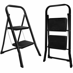 Stufenleiter Trittleiter 2 Stufen Leiter, Klappstufen Haushaltsleiter bis 150 kg belastbar, Stehleiter für die Arbeite in Haus und Garten Angebot bei HelloDeals
