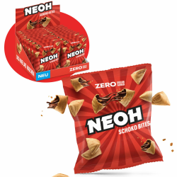 NEOH Schoko Bites | Kein Zuckerzusatz, 100 kcal pro Portion, Crunchy Bites mit cremiger Haselnuss-Kakaofüllung, Perfekt für unterwegs oder als Müsli-Ersatz, Keto-freundlich, Low-Carb | 20x29g Packung Schokolade 29 g (20er Pack) Angebot bei HelloDeals