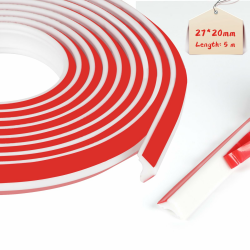 LALAGO Flexible Selbstklebend Zierleisten Deckenleisten, Flexible Viertelstab, TPE Dreieck Zierleiste für Decken und WandüBergang, Abschlussleiste Küchenarbeitsplatte Wandkanten (5M,27x20mm,Weiß) Angebot bei HelloDeals