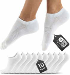 HELDENWERK 10 Paar Premium Sneaker Socken Herren & Damen aus gekämmter Baumwolle mit Komfortbund ohne drückende Naht, Kurzsocken Set Unisex Sportsocken 39-42 Weiß Angebot bei HelloDeals