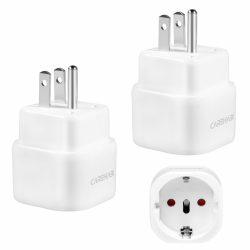 2 Stück Reiseadapter USA Adapter Steckdose Kanada DeutschlandStecker, Reiseadapter Typ B Steckdose, Steckdosenadapter USA für EU nach Amerika/Kanada/Mexiko/Thailand EU zu US Angebot bei HelloDeals