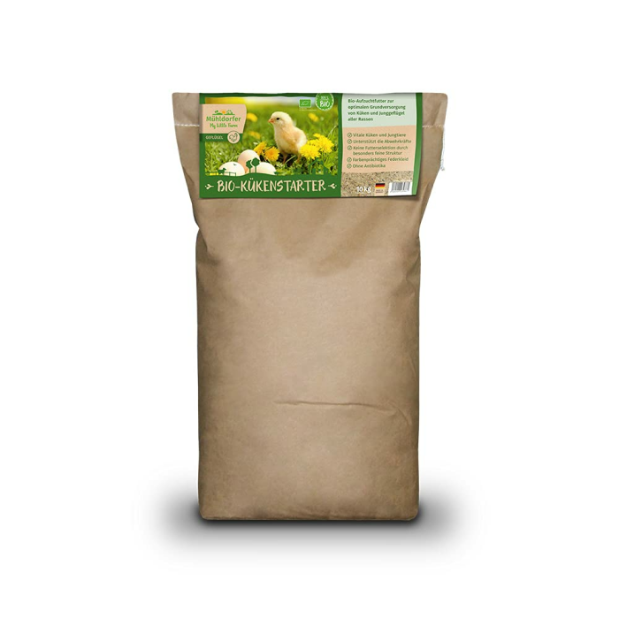 My Little Farm Bio-Kükenstarter, 10 kg, Aufzuchtfutter für Küken und Junggeflügel Aller Rassen, optimale Grundversorgung für Vitale Tiere, ohne Antibiotika, höchste Akzeptanz, Keine Futterselektion 10 kg (1er Pack) Angebot bei HelloDeals