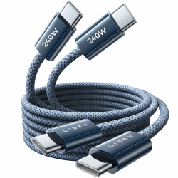 LISEN 240W USB C Kabel, [2 Stück 2M] PD3.1 Schnellladekabel USB C auf USB C Kabel, USB C Ladekabel für MacBook Air M5, MacBook Neo, MacBook Pro M5, iPad Air/Pro, iPhone 17 16 Serie, Samsung Galaxy S26 2M+2M Dunkelblau Angebot bei HelloDeals