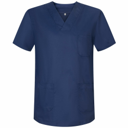 MISEMIYA - Medizinische Uniformen Unisex Top Krankenschwester Krankenhaus Berufskleidung M Marineblau Angebot bei HelloDeals