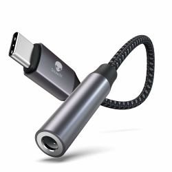 Stouchi Adapter USB C auf Klinke, Typ C auf 3.5mm Kopfhörer Adapter mit Hi Res DAC Chip, Kompatibel mit i-Phone 16/17 Air/Pro/Max, Samsung Galaxy S24 S23 S22 Note 20 S20, Pixel, Pad Mini, Huawei 1 Packung Hellgrau Angebot bei HelloDeals