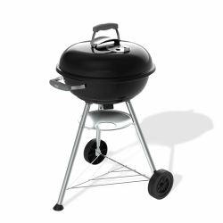 Weber Compact Kettle Holzkohlegrill (2026 Version) / Dreibein-Ständer und Räder, Hitzebeständiges, rostfreies Design, Verchromter dreilagiger Rost, 47 cm, Schwarz Compact 47cm Angebot bei HelloDeals