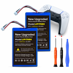 2 Stück für Sony PS5,[6000mAh](2025 neues Upgrade) Li-Ion Akku Ersatz für PS5 PlayStation 5 DualSense Wireless Controller Angebot bei HelloDeals