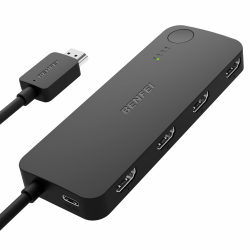 BENFEI HDMI Switch 4 in 1 4K@60Hz 2K@144Hz HDCP 2.3 mit adaptiver Entzerrungsunterstützung für PS5/4 Xbox Roku FireStick Angebot bei HelloDeals