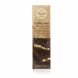 Venchi, Torronato Gianduia Riegel, mit "Piemont-Haselnüss" und 60% Zartbitterschokolade, 200 g, Glutenfrei, Ohne Farbstoffe und Ohne Konservierungsstoffe, Weihnachts-Geschenkidee Angebot bei HelloDeals