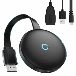 Miracast HDMI Dongle, 4K Wireless HDMI Screen Mirroring Diaplay Streamer Adapter, 5G/2,4 Hz Transmitter and Receiver von Video/Audio Übertragung von Laptop, PC, Smartphone auf TV, Beamer, Monitor Schwarz Angebot bei HelloDeals