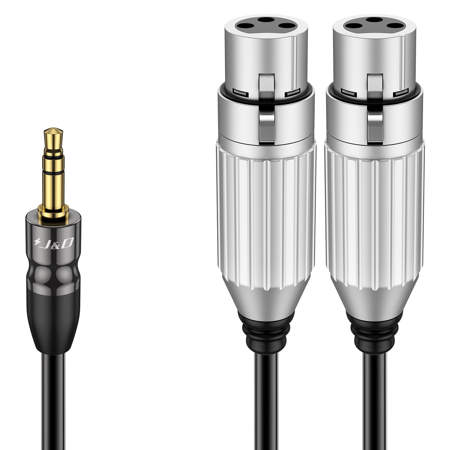 J&D Dual XLR Buchse zu 3,5 mm Y Splitter Kabel, 2 XLR Buchse zu 1/8 TRS Stecker Unausgewogene Stereo Audio Patch Adapter Kabel für Smartphone Laptop Mic DSLR Kamera, 1,8 Meter 1.8 Meter Angebot bei HelloDeals
