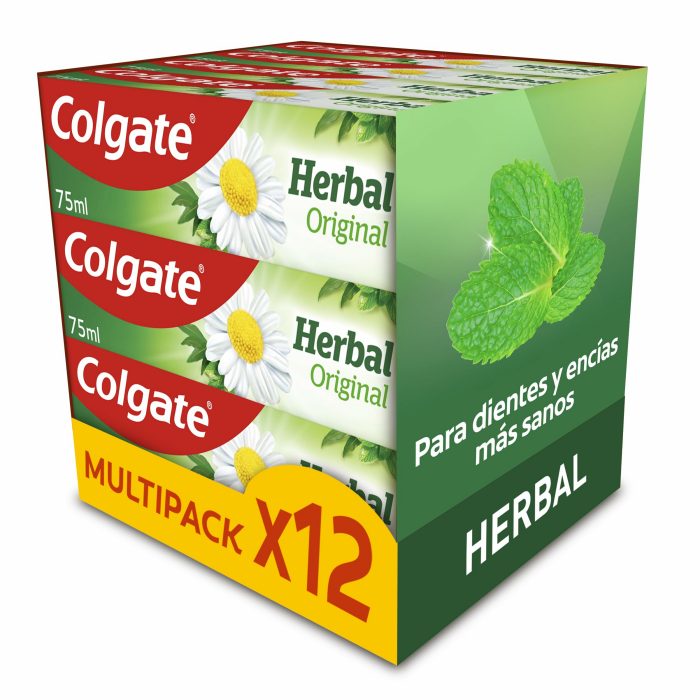 COLGATE Colgate Herbal Zahnpasta, 12 x 75 ml, Eukalyptus, fördert starke Zähne und gesundes Zahnfleisch dank Wirkstoffen und natürlichen Extrakten Angebot bei HelloDeals