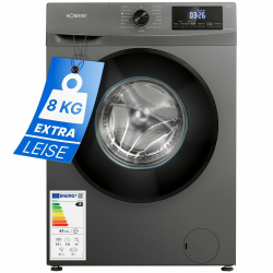 Bomann® Waschmaschine 8kg | max. 1400 U/min | 10 Jahre Motor-Garantie | robuster, leiser & langlebiger Invertermotor | 15 Waschprogramme | LED-Display | mit Dampffunkt. | WA 7185 Titan - Schwarz Titan *Modell 2024* Angebot bei HelloDeals