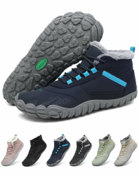 SAGUARO Winter Barfußschuhe Unisex - Warm Gefüttert, Breite Zehenbox, Zero-Drop-Sohle für Winterspaziergänge & Leichte Wanderungen, Gr.36-48 46 EU Blau Angebot bei HelloDeals