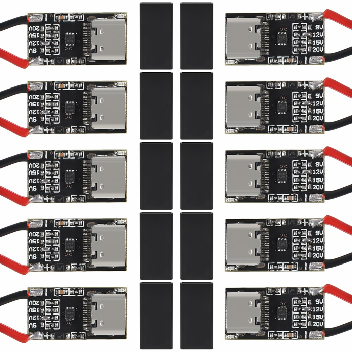 AITRIP 10PCS PD/QC/AFC-Schnelllade-Decoy-Trigger Modul, Schnelle Ladung Trigger abfrage Detektor, Unterstützung 9V 12V 15V 20V Festspannungsausgang mit QC-Auslösergehäuse Angebot bei HelloDeals