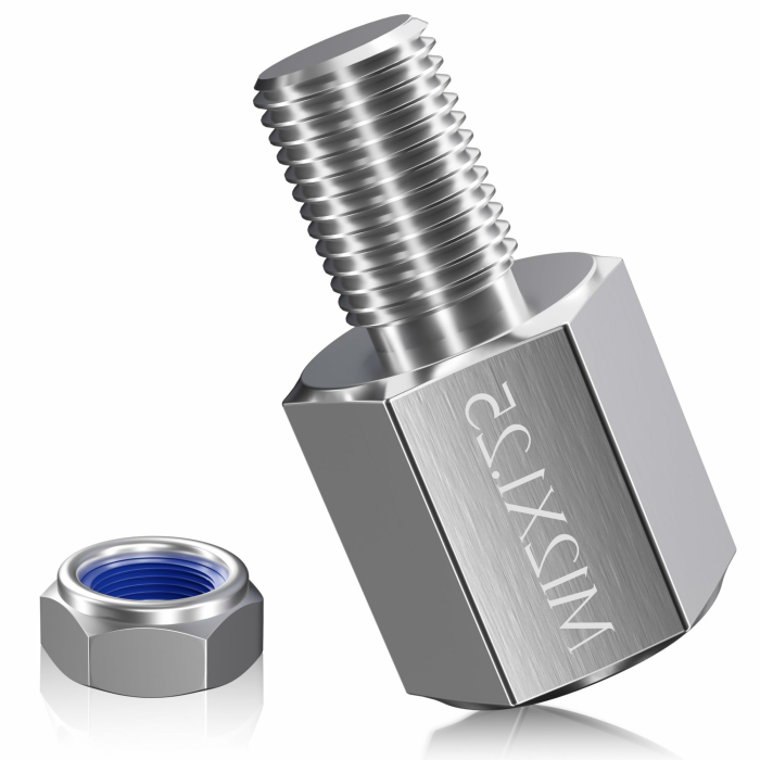 NICEDACK Fahrrad Achsadapter für Achsgewindegröße M12 x 1,25 Steckachse, Fahrrad-Steckachsenadapter, Anhänger Kupplungs Adapter Geeignet für Fahrradachsen mit 12mm Durchmesser und 1,25 Teilung Silber, M12x1.25 Angebot bei HelloDeals