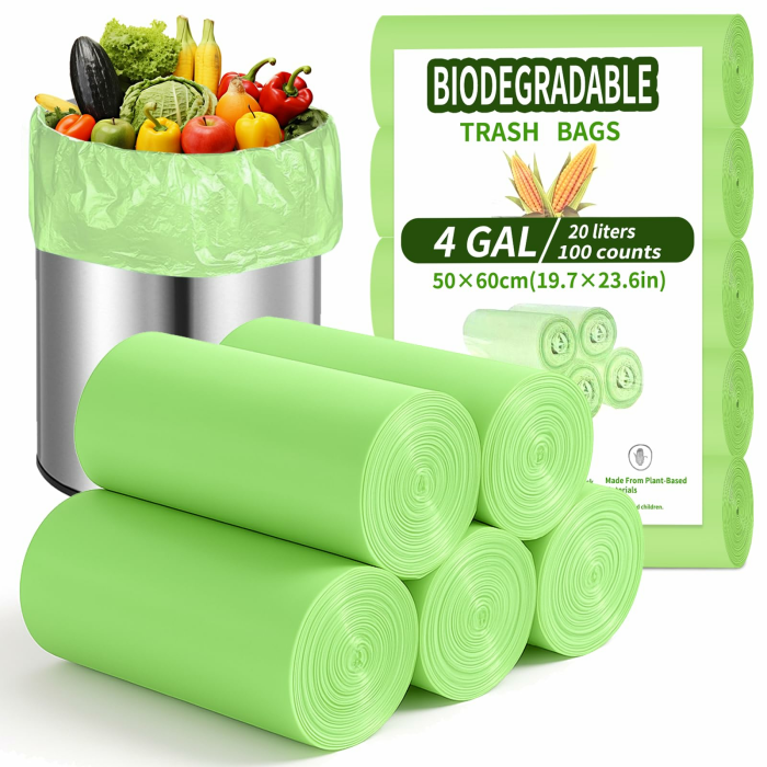 100 Stück Biomüllbeutel 20L, Bio Müllbeutel Reißfeste Biomülltüten Kompostierbare Müllsäcke Mülltüten für Küche, Garten & Haushalt 100 stück (1er Pack) Grün Angebot bei HelloDeals