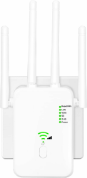 WLAN Repeater WLAN Verstärker 1200Mbit/s Dual-Band WiFi Booster mit Repeater/Router/Access Point Modus,4 Antennen,Einfache Einrichtung,WiFi Range Extender mit LAN/WAN Port Schwarz Angebot bei HelloDeals