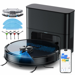 Lubluelu Saugroboter mit Absaugstation 3-in-1, 4500Pa Staubsauger Roboter mit Wischfunktion, Roboterstaubsauger mit Lasernavigation APP Steuerung, Ideal für Tierhaare, Teppiche, Hartböden (SL60 Pro) Schwarz Saugroboter mit Absaugstation Angebot bei HelloDeals