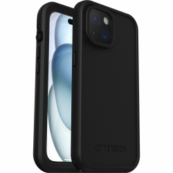 OtterBox Fre Hülle für iPhone 15 für MagSafe, Wasserdicht (IP68), stoßfest, schmutzabweisend, schlanke Hülle mit integriertem Displayschutz, 5X getestet nach Militärstandard, Schwarz Schwarz iPhone 15 Angebot bei HelloDeals