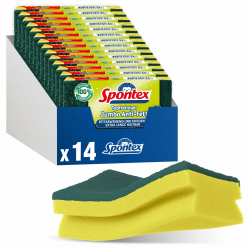 Spontex Jumbo Anti-Fett Topfreiniger, für große Flächen, mit fettabweisenden Recyclingfasern und Fussel Schutz, 14 Stück 14er Pack Neu Angebot bei HelloDeals