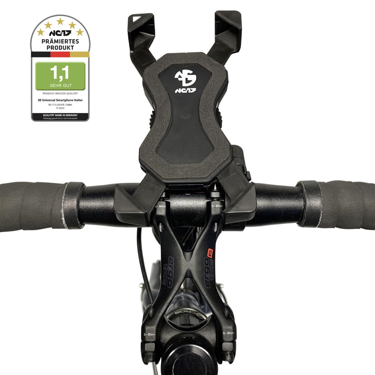 NC-17 Smartphone & Handy Halterung für Fahrrad, Bike, Motorrad | 360 Grad drehbar | für 4.5-6.8 Zoll Smartphones | Handyhalter für iPhone, Galaxy | Halter für Navigation und Mobiltelefon Center Mount Angebot bei HelloDeals