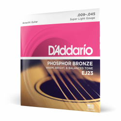 D'Addario EJ23 Phosphorbronze-Saiten für Akustikgitarren, Super Light 09-45 1-Pack Super Light, 9-45 Angebot bei HelloDeals
