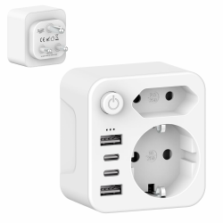 Ddapter Südafrika Reiseadapter Südafrika,Südafrika Adapter,Adapter südafrika Steckdose Reisestecker Schuko auf Typ M für Namibia, Lesotho, Mosambik, Weiß Angebot bei HelloDeals