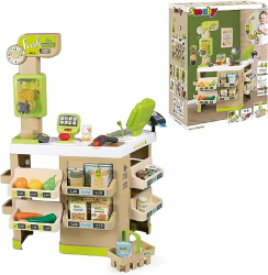 Smoby - Supermarkt Fresh Market - Bio-Supermarkt mit Spielkasse, Einkaufskorb, viel Zubehör und Elektronischen Funktionen, für Kinder ab 3 Jahren Angebot bei HelloDeals