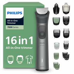 PHILIPS Multigroom Series 7000 All-in-One 16-teiliger Barttrimmer und Haarschneider für Gesicht, Kopf und Körper, selbstschärfende Metallklingen, 21 Längeneinstellungen (0,5-16 mm), Modell MG7931/15 [Neu] 16-in-1 MG7000, 21 Längeneinstellungen Angebot bei HelloDeals
