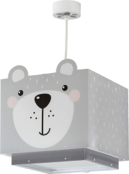 Dalber Lampe kinderzimmer, kinderlampe Pendelleuchte Hängelampe, Deckenleuchte Kinder, Deckenlampe kinderzimmer Little Teddy Bär Tiere Grau, 64572, E27 Angebot bei HelloDeals