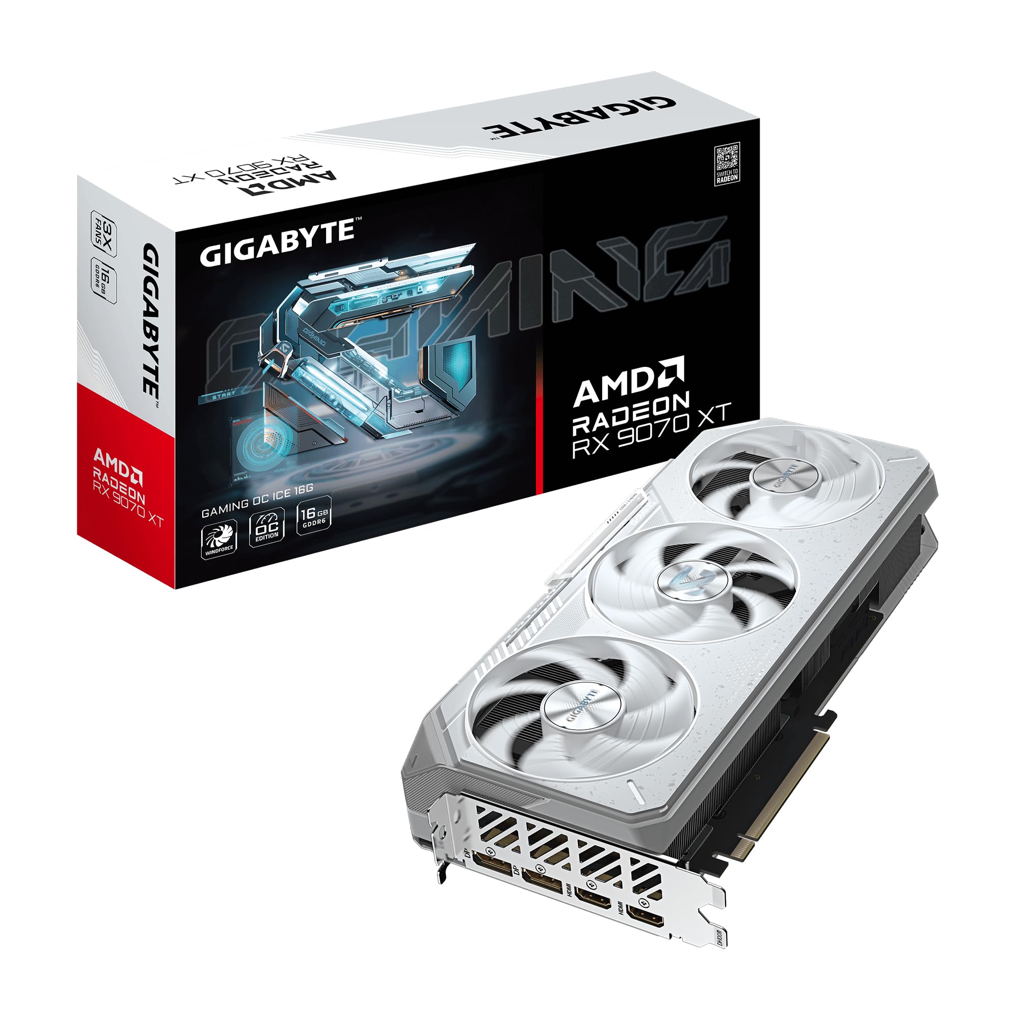 Gigabyte Radeon RX 9070 XT Gaming OC Ice 16G Grafikkarte - 16GB GDDR6, 256bit, PCI-E 5.0, 3060 MHz Kerntakt, 2 x DisplayPort, 2 x HDMI, GV-R907XGAMINGOCICE-16GD Angebot bei HelloDeals
