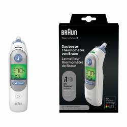 Braun ThermoScan 7 Ohrthermometer BRAIRT6520 | Age Precision Technologie | Farbcodiertes Digitaldisplay | Baby- und kleinkindfreundlich | Die #1 Marke bei Ärzten(1) ThermoScan 7 weiße Angebot bei HelloDeals