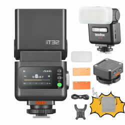 Godox iT32 TTL Kamerablitz mit X5 S kabellosem Blitz-Auslöser 2,4 GHz HSS 1/8000 s GN18 mit magnetischem Diffusor für Sony-Kameras (IT32+X5 S) Angebot bei HelloDeals