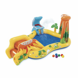 Intex 57444NP - Aufblasbarer Play Center Dinosaurier, Vinyl, Mehrfarbig, 249x191x109 cm Single Angebot bei HelloDeals