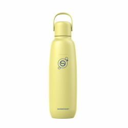 SodaStream Fizz & Go Cool – Edelstahl, 0,9L doppelwandige, isolierte Sprudelgetränkeflasche, hält Getränke bis zu 12Stunden heiß oder kalt, kompatibel mit Wassersprudler, Sprudelwasserflasche, Lemon Angebot bei HelloDeals