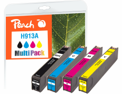 Peach H913/973 Spar Pack Druckerpatronen (BK, C, M, Y) kompatibel mit HP 913A, 913 A L0R95AE, F6T77AE, F6T78AE, F6T79AE - kompatibel zur neuesten Drucker Firmware - für z.B. HP PageWide Pro 477 dw Multi-pack Multi-Pack (Schwarz, Gelb, Magenta, Cyan) Angebot bei HelloDeals