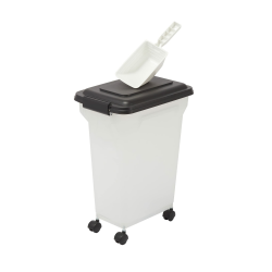 Iris Ohyama Hundefutter Aufbewahrung mit Rollen, 20L/7.5kg, Schwarz, Luftdichte Futterbox, Trockenfutter, Futterbehälter, Für Hunde, Katzen, Tierfutterbehälter, Schaufel, BPA-frei, Futtertonne, ATS-M Schwarz 20L/7.5kg Angebot bei HelloDeals