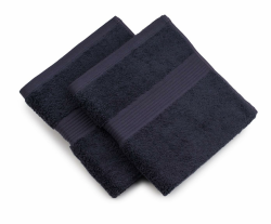 Gözze - New York Handtücher, 2er-Set, Weich und saugfähig, 100% Baumwolle, 50 x 100 cm - Graphit Angebot bei HelloDeals