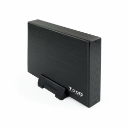 TooQ TQE-3527B - Gehäuse für 3,5" Zoll Festplatten (SATA I/II/III, USB 3.0), Aluminium, LED Anzeige, schwarz, 350 g Angebot bei HelloDeals