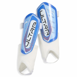 PUMA Unisex Ultra Flex Fußball Schienbeinschoner mit Knöchelschutz L Ultrablau-Puma, weiß-leuchtendes Rot Angebot bei HelloDeals