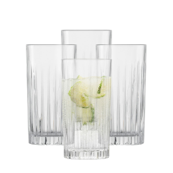 SCHOTT ZWIESEL Longdrinkglas Stage (4er-Set), Trinkglas für Longdrinks mit Relieff, spülmaschinenfeste Kristallgläser (Art.-Nr. 121880), Kristall Modern Angebot bei HelloDeals