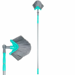 Vilde Multifunktionaler Teleskopbesen - Rotierende Dreieckige Bürste - Teleskopstiel Von 140-327 cm Verstellbar - Spinnwebenbesen Mit Teleskopstiel - Robuster Metallstiel Für Hohes Reinigen Angebot bei HelloDeals