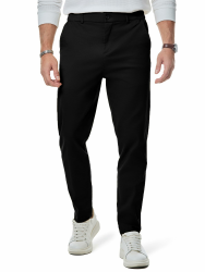 Herren Chino Hose Casual Chinohose Baumwolle Freizeithose Arbeitshose Stretch Outdoorhose Pants Trousers S-3XL 1schwarz XL Angebot bei HelloDeals