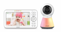 Vtech VM5254 Baby Monitor with Camera,5 Inch LCD Colour Screen,Night Vision,Two Way Talk, Lullabies and Night Light VM5254 5" Video Angebot bei HelloDeals