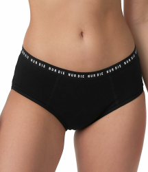 NUR DIE Periodenunterwäsche 2er 5er 7er 10er Alles Geregelt Slip Panty Unterhose Menstruationsunterwäsche Mittelstark & Extrastark Blutung waschbar saugfähig Mehrpack XL Schwarz Angebot bei HelloDeals